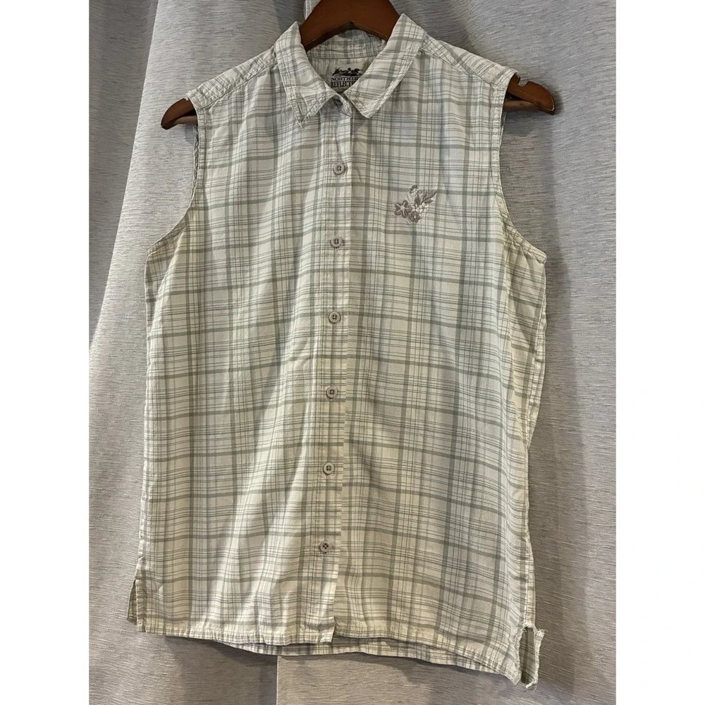 Vintage Northern Reflections Plaid Sleeveless Top Cottagecore Farmhouse